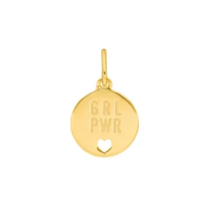 Anhänger GRL PWR, 18 Karat Gelbgold-LEAF Sale