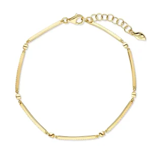 Armband Bar, 18 Karat Gelbgold, Diamanten-LEAF Online