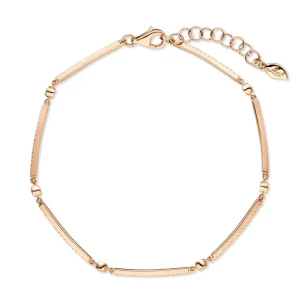 Armband Bar, 18 Karat Rosegold, Diamanten-LEAF Clearance