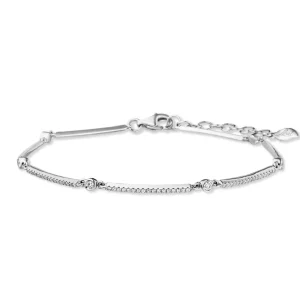 Armband Bar, 18 Karat Weißgold, Diamanten-LEAF Hot