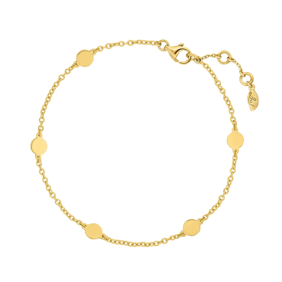 armkettchen_basic_mit_plt_0-1.webp Armkettchen Basic mit Plättchen, 18 K Gelbgold vergoldet-LEAF Best