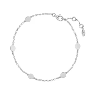 Armkettchen Basic mit Plättchen, 925 Sterlingsilber-LEAF Outlet