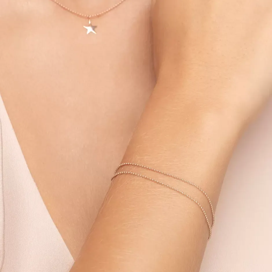 armkette_ball_chain_doubl_2-2.webp Armkette Ball Chain Double, 14 Karat Rosegold-LEAF Online