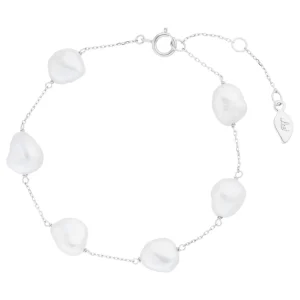 Armkette Barock Pearls, 14 Karat Weißgold-LEAF Sale