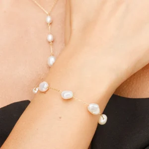 Armkette Barock Pearls, 14 Karat Gelbgold-LEAF Clearance