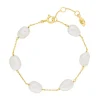 Armkette Barockperle, 18 K Gelbgold vergoldet-LEAF Clearance