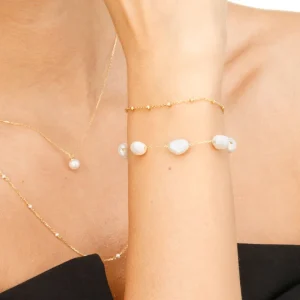 Armkette Beads, 14 Karat Rosegold-LEAF Hot