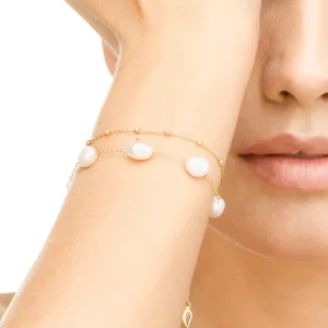 Armkette Beads, 14 Karat Rosegold-LEAF Hot