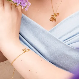 Armkette Blossom, 18 K Rosegold vergoldet-LEAF Discount