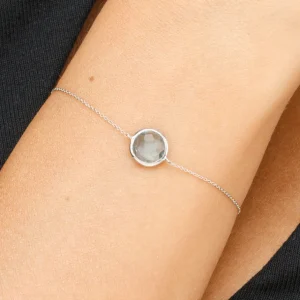 Armkette Blue Topaz, 14 Karat Weißgold-LEAF Sale