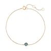 Armkette Cabochon, Blue Topaz, 14 Karat Rosegold-LEAF Online