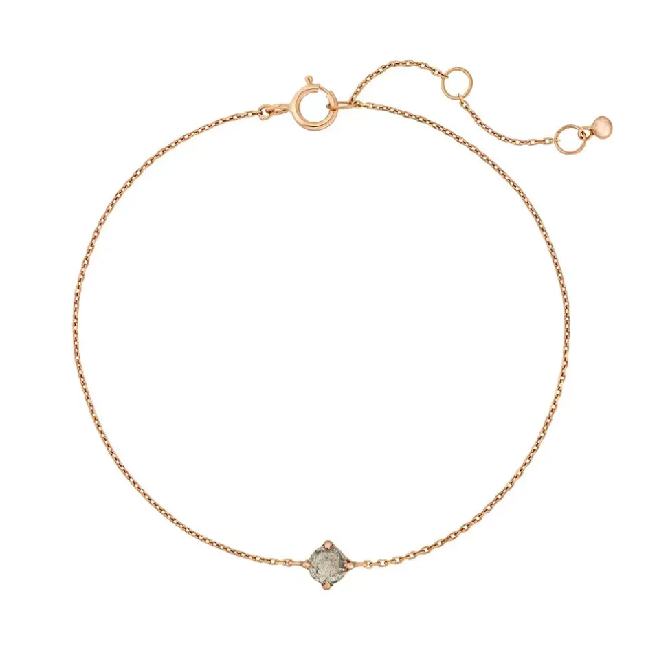 armkette_cabochon_labrado_0.webp Armkette Cabochon, Labradorite, 14 Karat Rosegold-LEAF Sale
