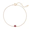 Armkette Cabochon, Rhodolite, 14 Karat Rosegold-LEAF Hot