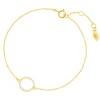 Armkette Circle mit Diamanten, 18 Karat Gelbgold-LEAF Fashion