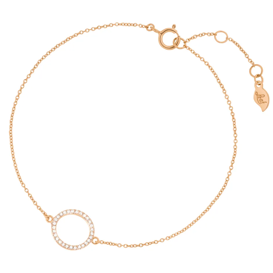 armkette_circle_mit_diama_0-2.webp Armkette Circle mit Diamanten, 18 Karat Rosegold-LEAF Discount