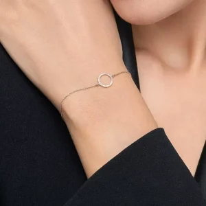 Armkette Circle mit Diamanten, 18 Karat Rosegold-LEAF Discount