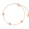 Armkette Clover Charm, 18 K Rosegold vergoldet-LEAF Sale