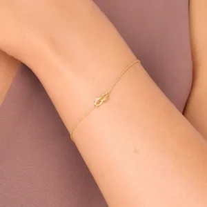 Armkette ETERNAL TOUCH, 14 Karat Weißgold-LEAF Hot