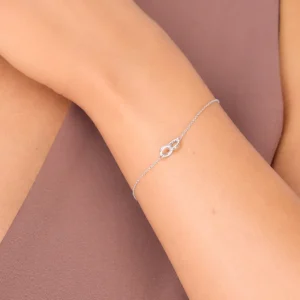 Armkette ETERNAL TOUCH, Diamanten, 14 Karat Weißgold-LEAF Online