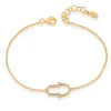 Armkette Fatima mit Diamanten, 18 Karat Gelbgold-LEAF Discount