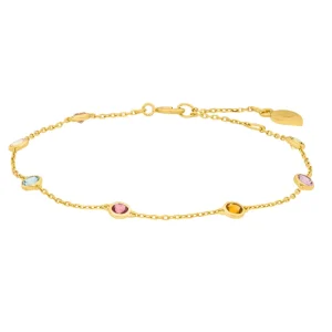 Armkette Fine Gems, 14 Karat Gelbgold-LEAF Outlet