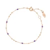 Armkette Flying Gems, Amethyst, 18 K Rosegold vergoldet-LEAF New