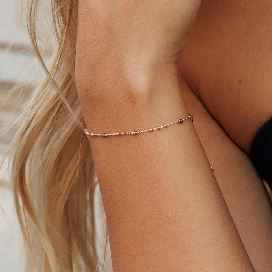 armkette_flying_gems_amet_1-1.webp Armkette Flying Gems, Amethyst, 18 K Rosegold vergoldet-LEAF New