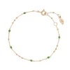 Armkette Flying Gems, Grüner Achat, 18 K Rosegold vergoldet-LEAF Online