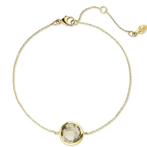 Armkette Green Amethyst, 14 Karat Gelbgold-LEAF New