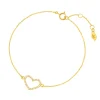 Armkette Heart mit Diamanten, 18 Karat Gelbgold-LEAF Discount