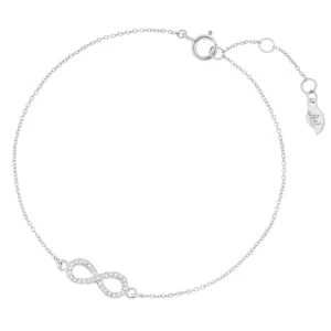 Armkette Infinity mit Diamanten, 18 Karat Weißgold-LEAF Outlet