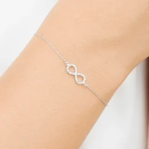 Armkette Infinity mit Diamanten, 18 Karat Weißgold-LEAF Outlet