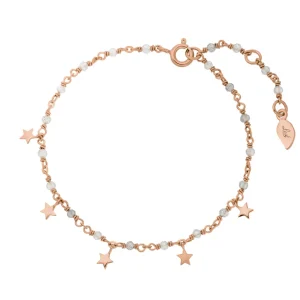 Armkette Labradorit Stars, 18 K Rosegold vergoldet-LEAF Best