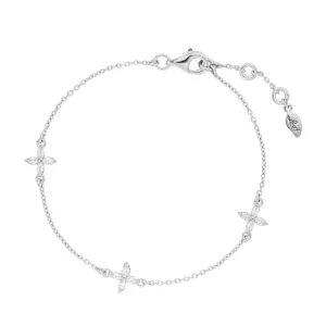 Armkette Flower Charms, 925er Silber-LEAF Sale