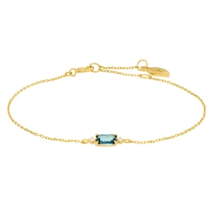 Armkette London Blue Topaz, 14 Karat Gelbgold-LEAF Discount