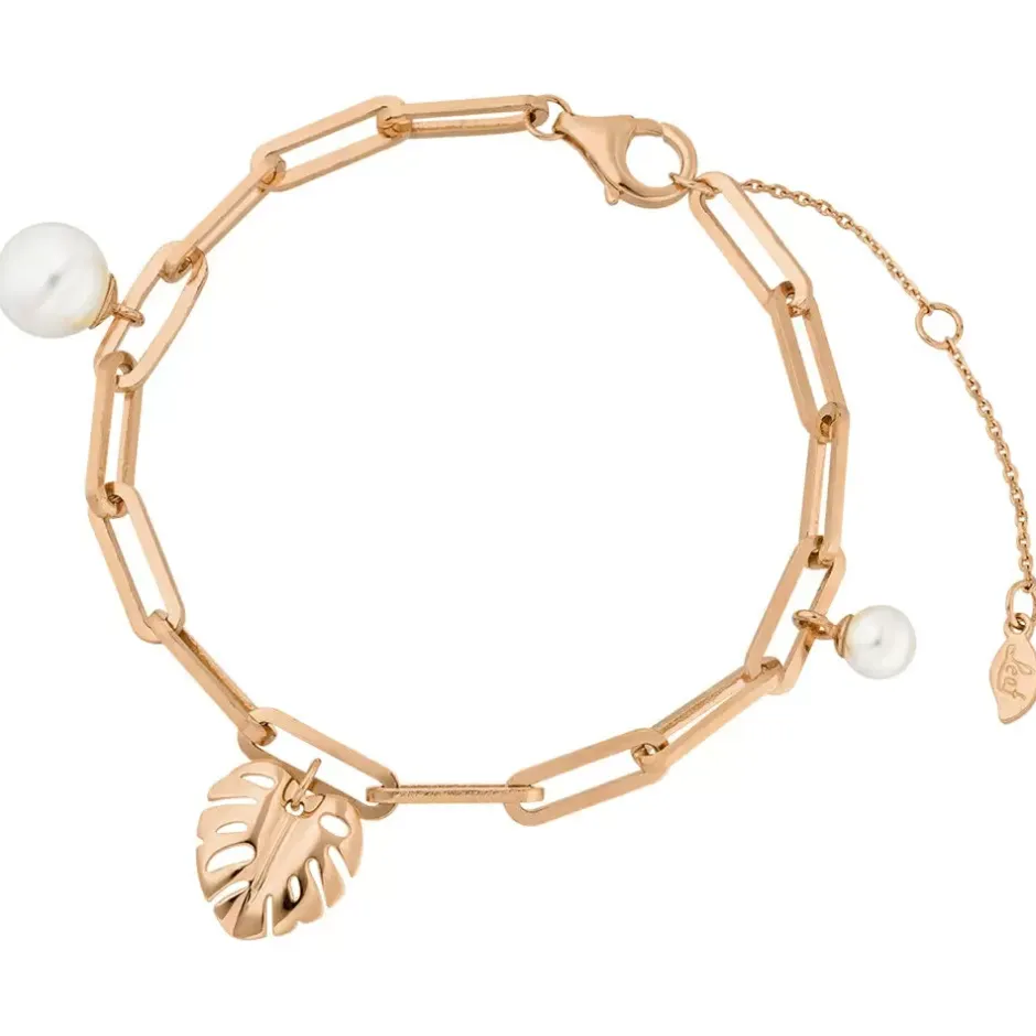 armkette_monstera_leaf__k_0-1.webp Armkette Monstera , 18 K Rosegold vergoldet-LEAF Sale