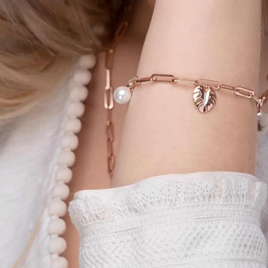 armkette_monstera_leaf__k_2-1.webp Armkette Monstera , 18 K Rosegold vergoldet-LEAF Sale