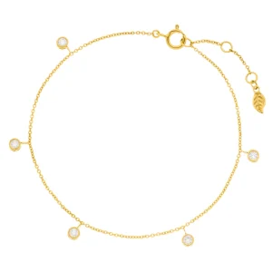 Armkette MY FIRST DIAMOND Charms, 14 Karat Gelbgold-LEAF Online