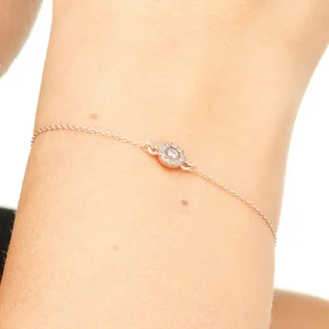 Armkette Pavé II mit Diamanten, 18 Karat Rosegold-LEAF New