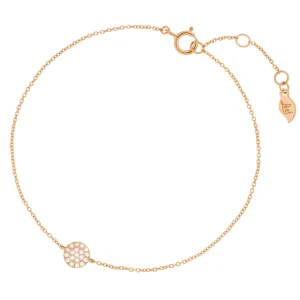 Armkette Pavé mit Diamanten, 18 Karat Rosegold-LEAF New