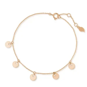 Armkette Platelet, 14 Karat Rosegold-LEAF Fashion