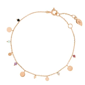 Armkette Platelet Mix, 18 K Rosegold vergoldet-LEAF Clearance