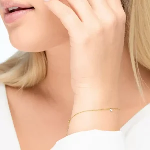 Armkette PURE Diamanten, 18 Karat Gelbgold-LEAF Sale