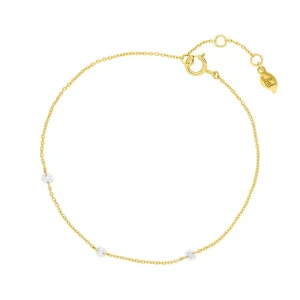 Armkette PURE Triple Diamant, 18 Karat Gelbgold-LEAF Sale