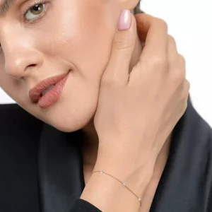 Armkette PURE Triple Diamant, 18 Karat Rosegold-LEAF Online