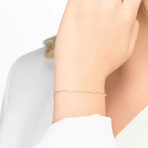 Armkette PURE Triple Diamant, 18 Karat Gelbgold-LEAF Sale