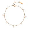 Armkette Rain Drop, 18 K Roségold vergoldet, Perle-LEAF Sale