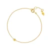 Armkette Round mit Perle, 18 K Gelbgold vergoldet-LEAF Best