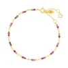Armkette Rubin, 18 K Gelbgold vergoldet-LEAF Sale