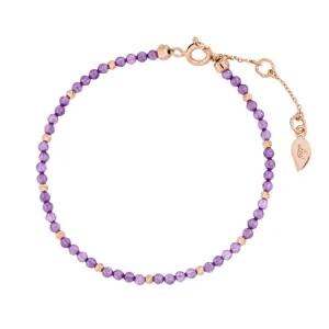 Armkette Serenity, Amethyst, 18 K Rosegold vergoldet-LEAF Sale
